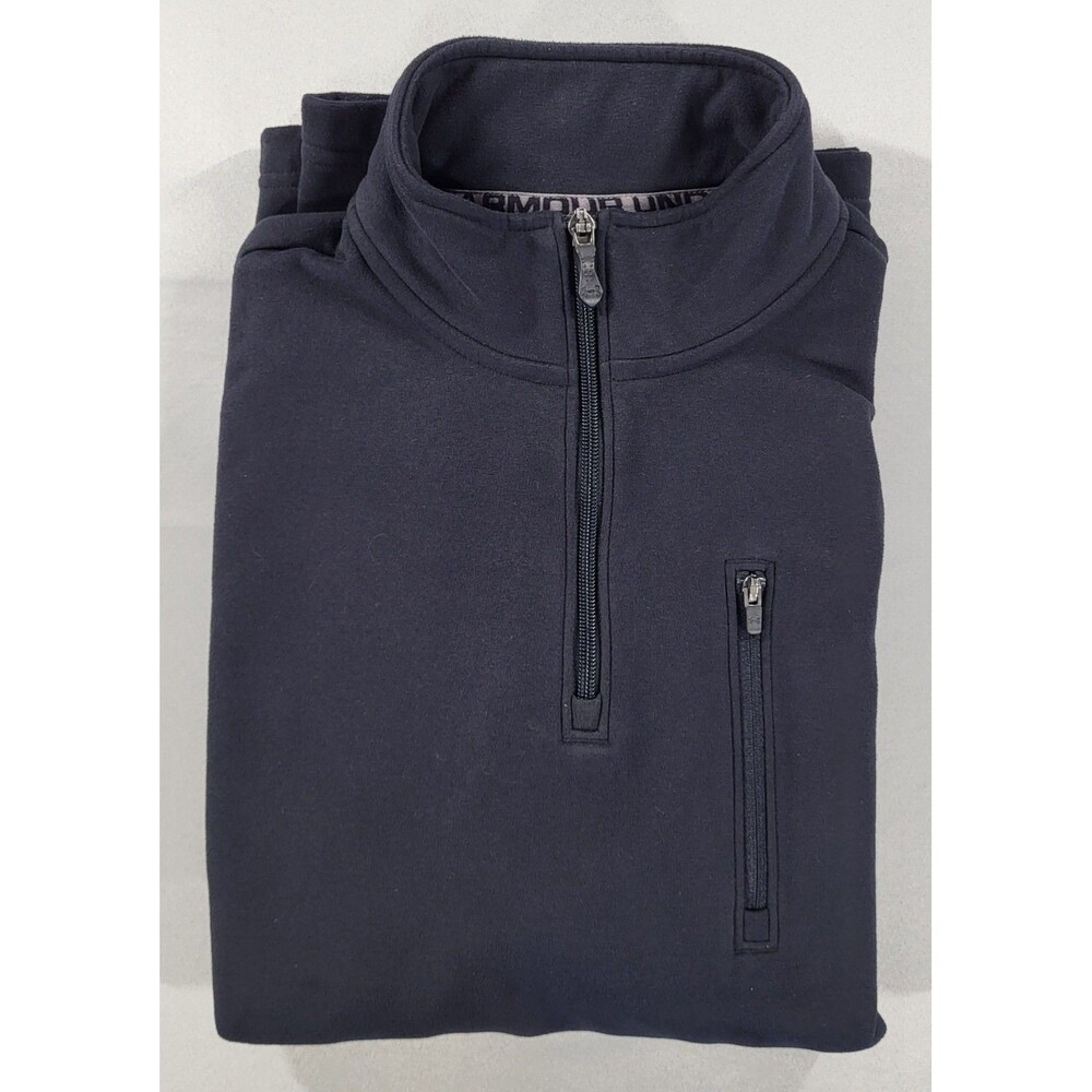 Under Armour Black Quarter Zip Pullover Jacket Men’s Large Loose Fit Sportswear